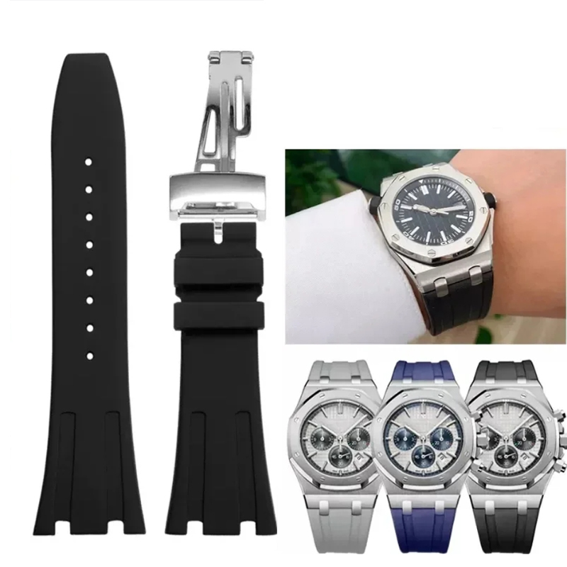 Audemars Piguet Watch Royal Oak - Silicone Rubber Watch Strap for AP
