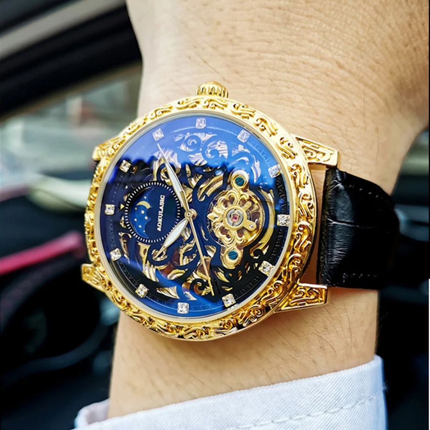 AOKULASIC Retro Iced Out Skele - огляд і ціна Luxury Watch Iceberg
