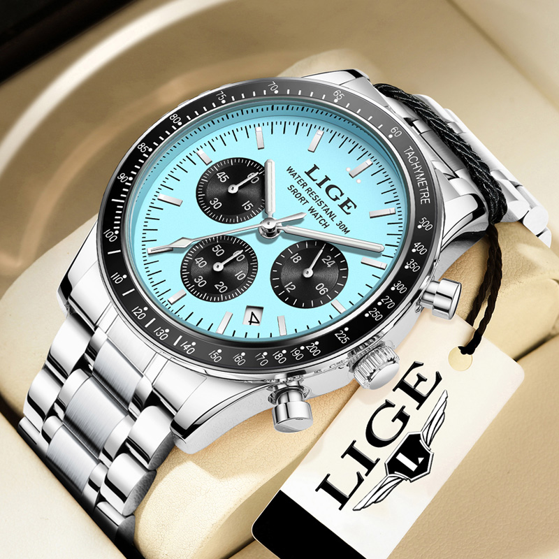LIGE Top Brand Luxury New Men  - огляд і ціна Luxury Watch Maker