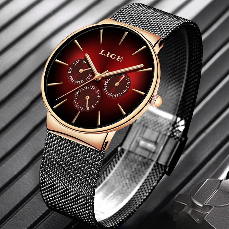New LIGE Fashion Mens Watches  - огляд і ціна Luxury Watch Top 10